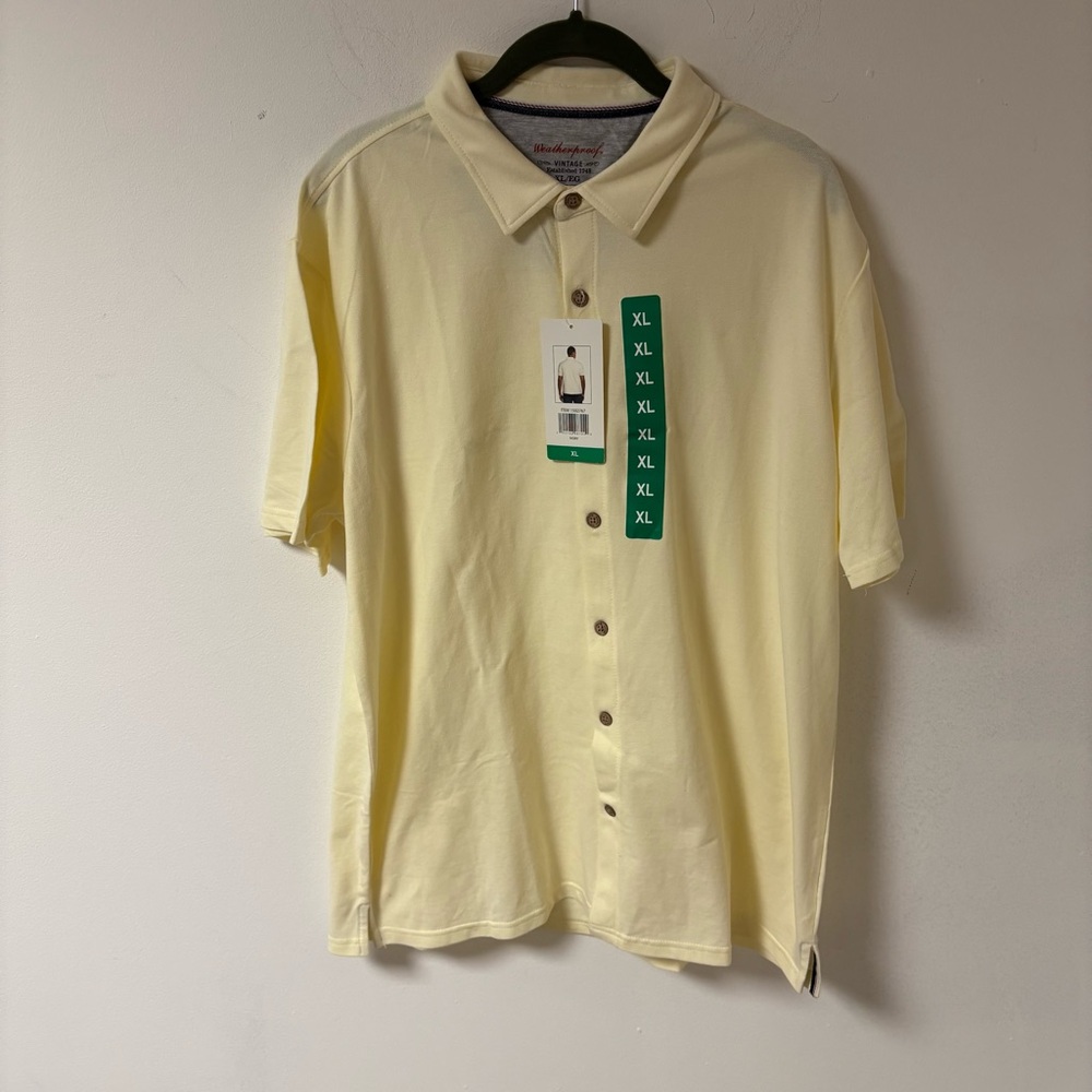 Weatherproof Vintage Men’s Shirt Short Sleeve Button Up XL NWT